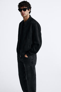 FAUX SUEDE BOMBER JACKET - Zara фото 15