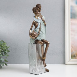 Фигурка полистоун «Африканская пара», 14×10×35.5 см