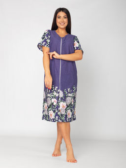 Халат женский кулирка на молнии "ВЕНЕРА" ФИОЛЕТОВЫЙ