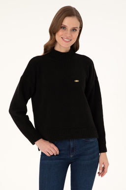 Женский темно-синий свитер с водолазкой Bis Неожиданная скидка в корзине