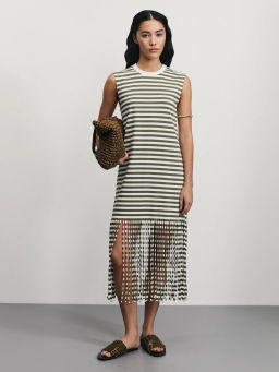 Платье в полоску с бахромой / Zarina