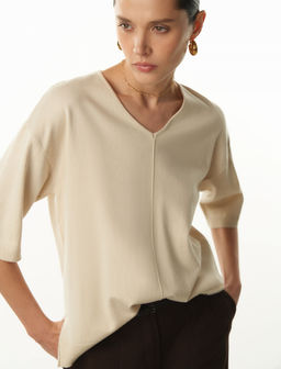Conso/KJS 230717 - light beige Джемпер женский