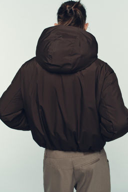 WATER-REPELLENT WINDPROOF PUFFER ANORAK WITH HOODIE - Zara фото 8