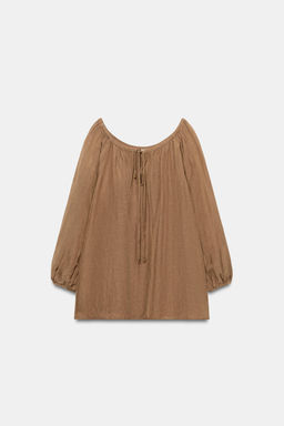BLUSA CON LINO ZW COLLECTION / Toffe - Zara фото 5