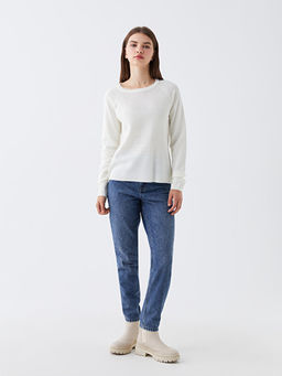 Bisiklet Yaka D?z Uzun Kollu Kad?n Triko Kazak - Waikiki фото 3