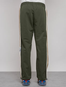 Широкие спортивные штаны трикотажные мужские цвета хаки 12903Kh - Mtforce фото 12