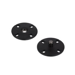 Кнопка пришивная Gamma KLE-20 пластик металл d 20 мм 5 шт №01 белый