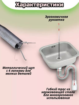 61225 Трос для прочистки труб