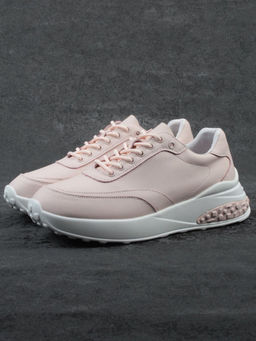 03-YH262-2 PINK Кроссовки женские (натуральная кожа) - Фабричный китай фото 2