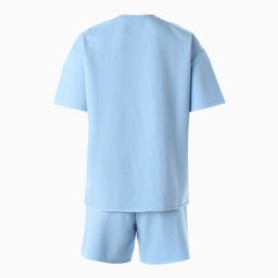 Костюм женский: футболка, шорты, MINAKU: SPORTY & STYLISH, размер 48, голубой