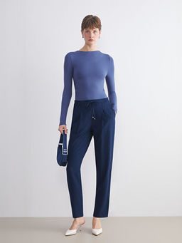 Beli Lastikli Havu? Kesim Kad?n Pileli Pantolon