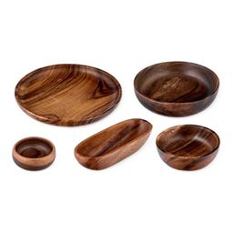 Миска сервировочная деревянная Walmer Organic средняя, 0.4 л, цвет темное дерево  фото 9