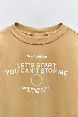 T-SHIRT WITH SLOGAN - Zara фото 12