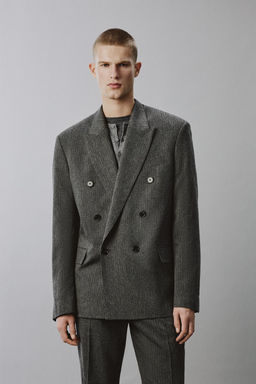 BLAZER CRUZADA TRAJE  RAYA DIPLOM?TICA / Gris - Zara фото 2