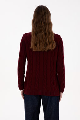 Kad_n Bordo Bisiklet Yaka Kazak - U.s. polo assn фото 5