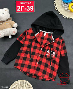 Рубашка для мальчика в клетку