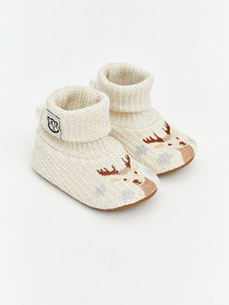Geyik Nak??l? K?z Bebek ?orapl? Ev Ayakkab?s?