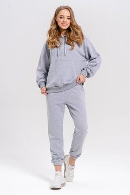 Брюки М-485 серый меланж