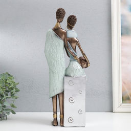 Фигурка полистоун «Африканская пара», 14×10×35.5 см