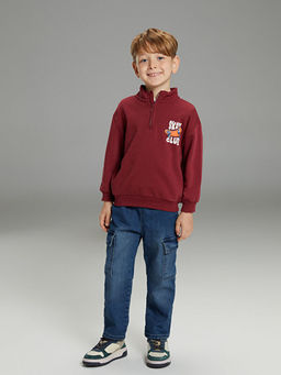 Dik Yaka Erkek ?ocuk Sweatshirt