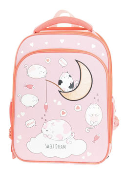 Рюкзак Schoolformat Cat in clouds, модель ERGONOMIC 2А4K, жесткий каркас, двухсекционный, ...