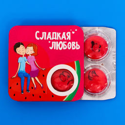 Цена за 4 шт. Жевательная резинка Сладкая любовь клубника, 14 г