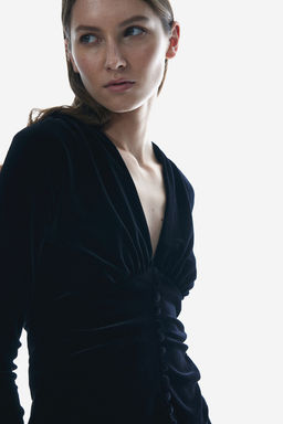 Top drapeado de velour - H&m фото 3