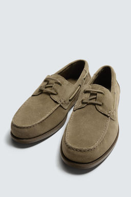 ZAPATO N?UTICO PIEL CASUAL / Gris Topo - Zara фото 5