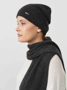 Шапка из кашемира 04132 графит