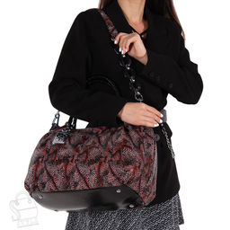 Сумка женская кожаная 8057-8-173 black orange Polina&Eiterou/30  в Новосибирске