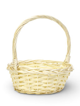 Корзина плетёная для хранения Rama, с ручкой, бежевая, набор 3 шт.