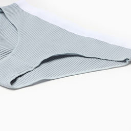 Трусы женские слипы MINAKU рубчик, набор 3 шт., размер 40-42, белые, серые, чёрные