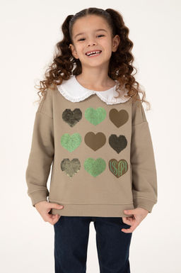 K_z _ocuk A__k Haki Sweatshirt