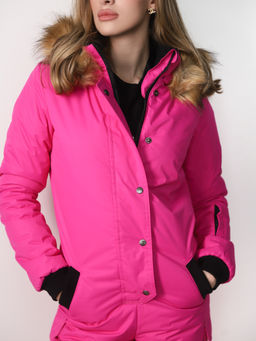 Женский зимний комбинезон. Цвет Фуксия. - Sportsolo фото 9