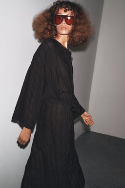 MIDI DRESS WITH TOGGLES ZW COLLECTION - Zara фото 4