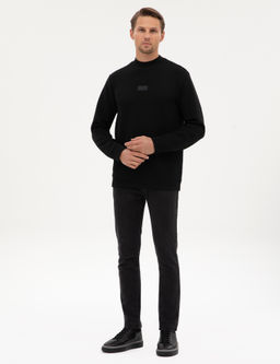 Siyah Regular Fit Sweatshirt - Pierre cardin фото 4