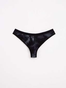 CONTE TIE DYE RIB LBR 2210 Трусы бразилиана с V-образной линией талии black tie dye - Conte elegant фото 4
