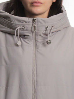 F-804 GRAY BEIGE Куртка демисезонная женская (100 гр. холлофайбер) - Fashion фото 4