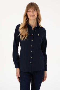 Kad_n Lacivert Uzun Kollu Basic G_mlek