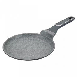 Сковорода блинная с антипригарным покрытием Denim д20см, s4мм, индукционное дно д16см, s1,5мм, литой алюминий, 2-х слойное антипригарное покрытие WISTONE с эффектом гранитной крошки, бакелитовая ручка с покрытием soft-touch, Regent (Китай) Подх