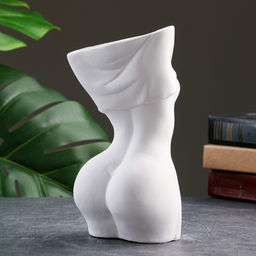 Ваза Женский торс, h=19.8 см, гипс, белая - Хорошие сувениры фото 3