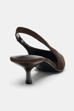 SLINGBACK KITTEN HEEL SHOES - Zara фото 6