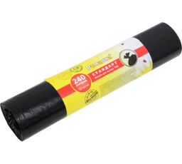 РОМАШКА мешки д/мусора 240л*10шт в рулоне 30мкм СТАНДАРТ ПВД 90х140 Черные ВР-0073