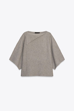 KNIT SWEATER WITH LAPEL NECK - Zara фото 6