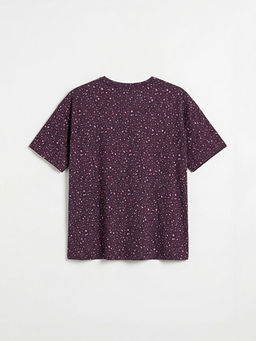 Bisiklet Yaka Desenli Kad?n Pijama ?st?