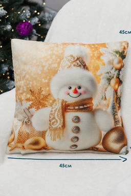 Наволочка декоративная новогодняя 2 шт рогожка
