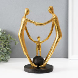 Фигурка полистоун «Сила в единстве», золото, 12×17.5×26.5 см