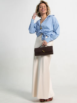 Юбка атласная Эвелин (сливочная) Ю15382-25М - Lt collection фото 7