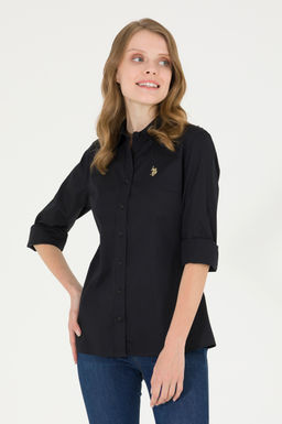 U. S. Polo Assn Женская черная базовая рубашка с длинным рукавом - U.s. polo assn фото 15