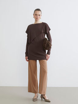 Bisiklet Yaka Oversize Kad?n Tunik